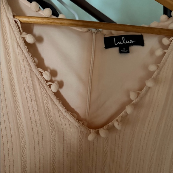 Lulu's Dusty Blush Lace-Detail Long Sleeve Midi Dress - Picture 2 of 3